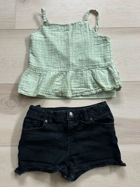 Girls size 7/8 shorts and top set